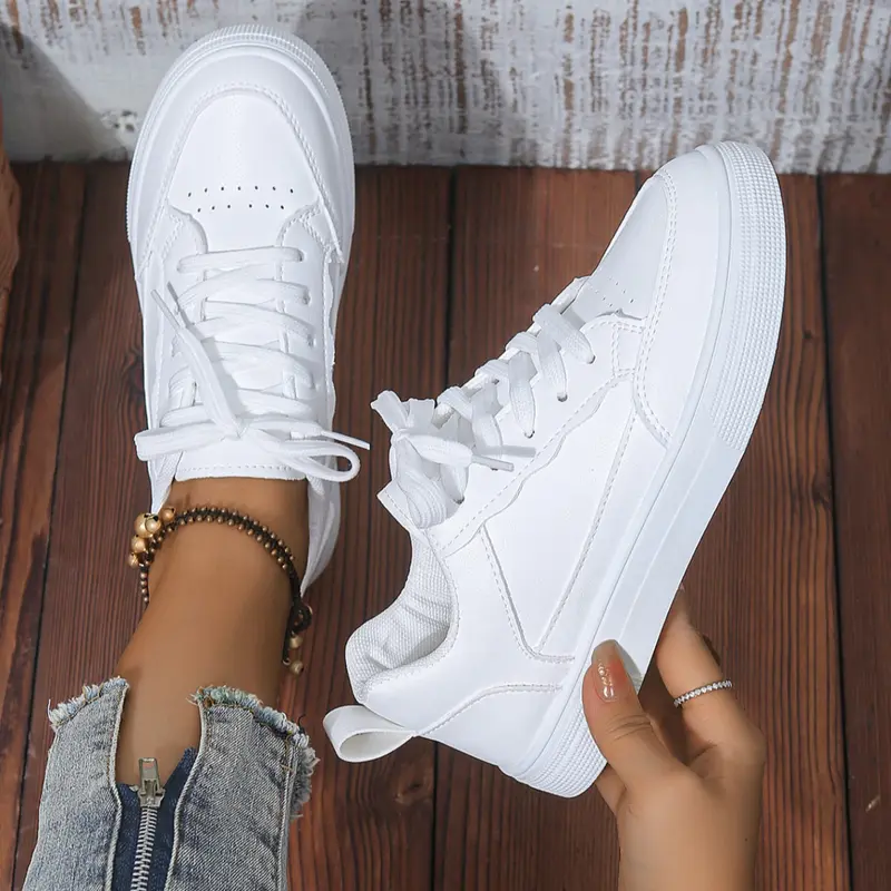 Women's Sneakers, Spring & Fall Running Sports Shoes, Casual Lace-Up Flat Non-Slip Athletic Footwear, Comfortable Sporty Design, Runner Shoe, Workout Sneakers, Walking Running Sneakers