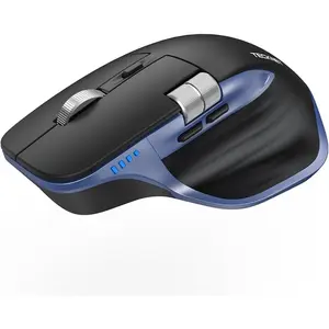 ,   (BT5.3/5.0 & 2.4G) Rechargeable  Optical  with 6 Adjustable DPI, Side Scroll, USB A Receiver, 7 Buttons, Wide Compatibility - Black & Blue