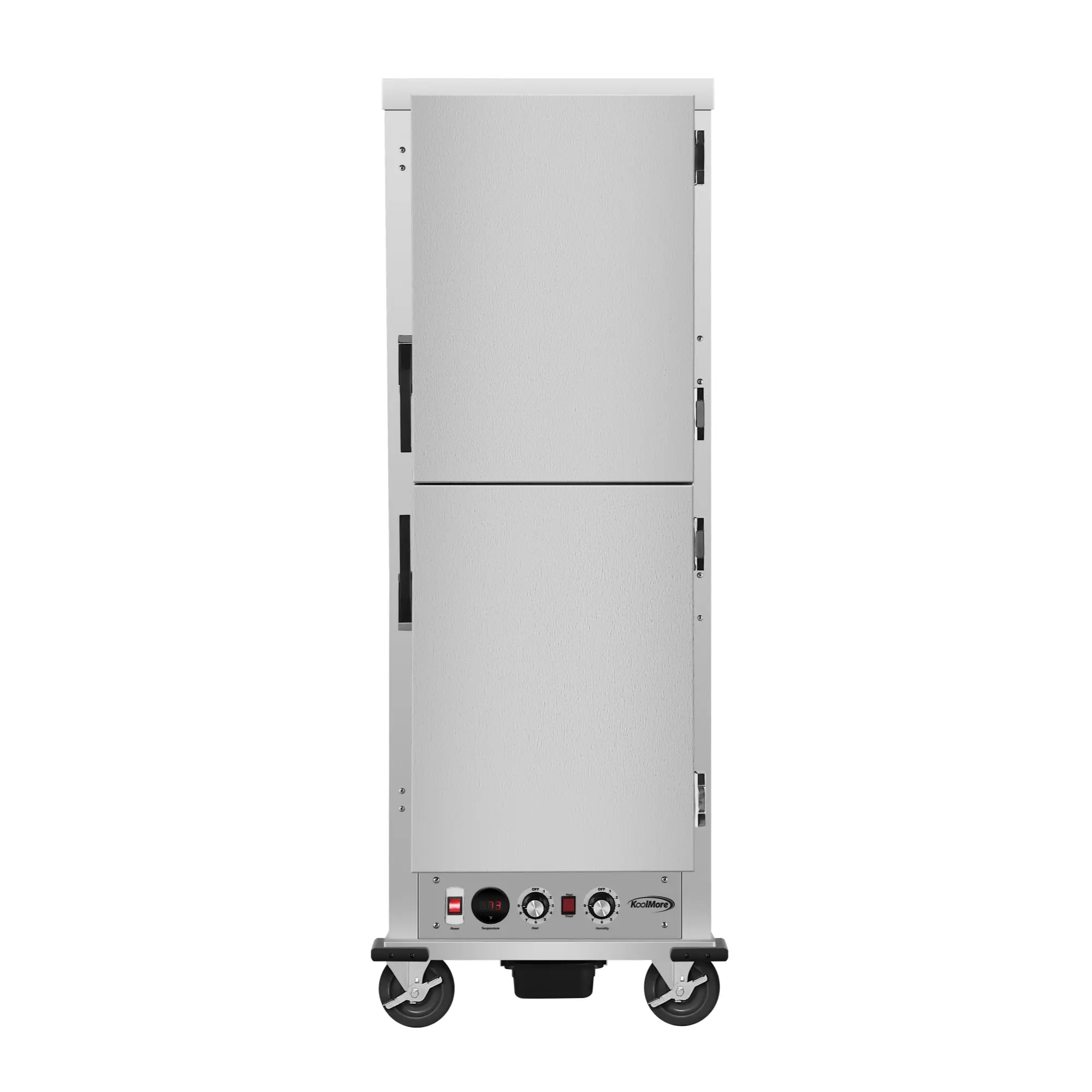 33 in. Commercial Insulated Heated Holding/Proofing  Cabinet with 32-Pan Capacity and Solid Dutch Doors in Silver (KM-CHP36-SIDD)