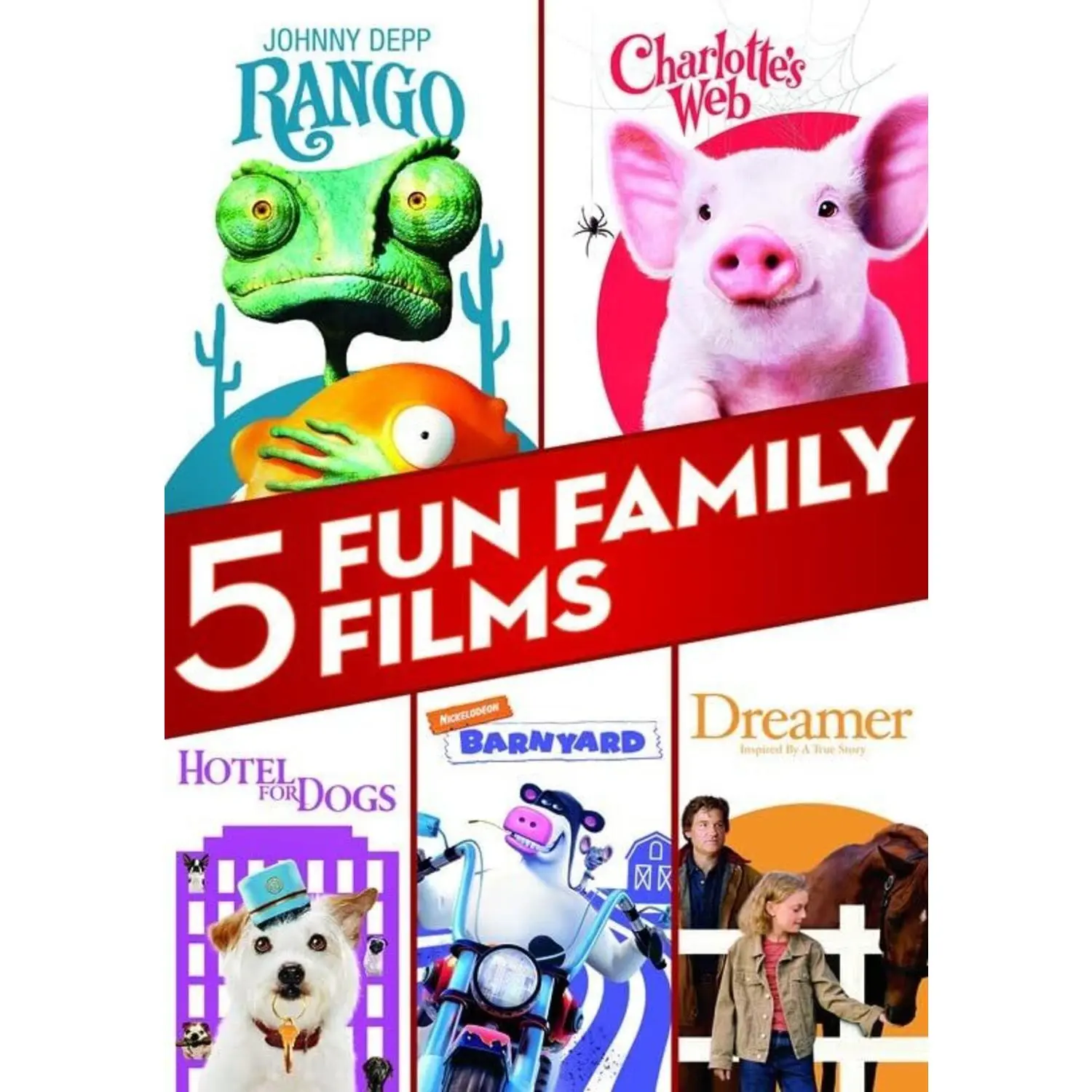 5 Family Fun Films Collection 2  [DVD Video Disc] Boxed Set, Dolby, Dubbed, Subtitled, Widescreen, Ac-3/Dolby Digital