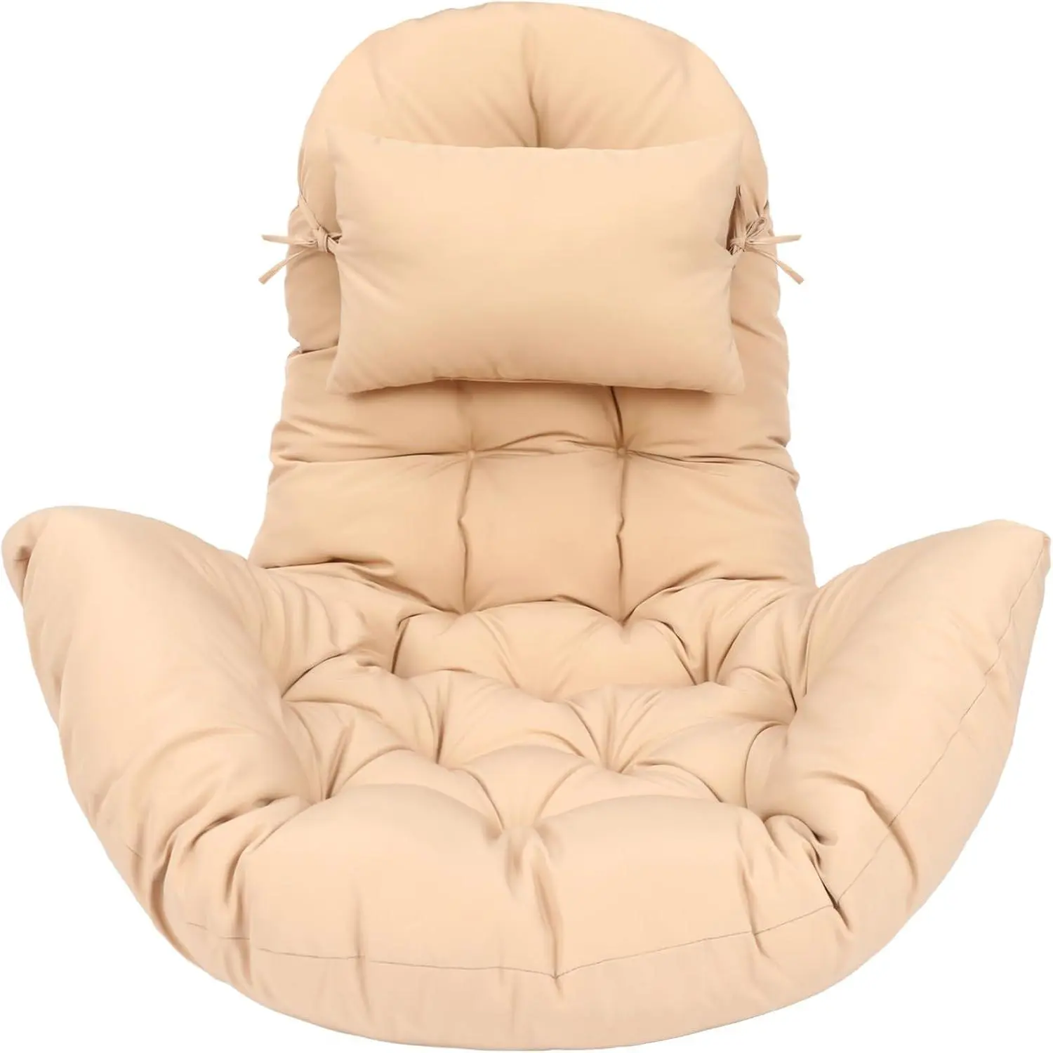 Egg Chair Cushion Filling 2.58 kg Rocking Wicker Chair High Back Swing Hammock Egg Cushion Thicken for Indoor(Beige,1 Pcs)