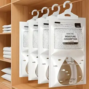 10 Moisture Absorbing Bags for Cabinets, Reusable Mold Preventing Dehumidification Bags for Wardrobes, 16.91oz Quality Dual Effect Desiccant for Dormitory
