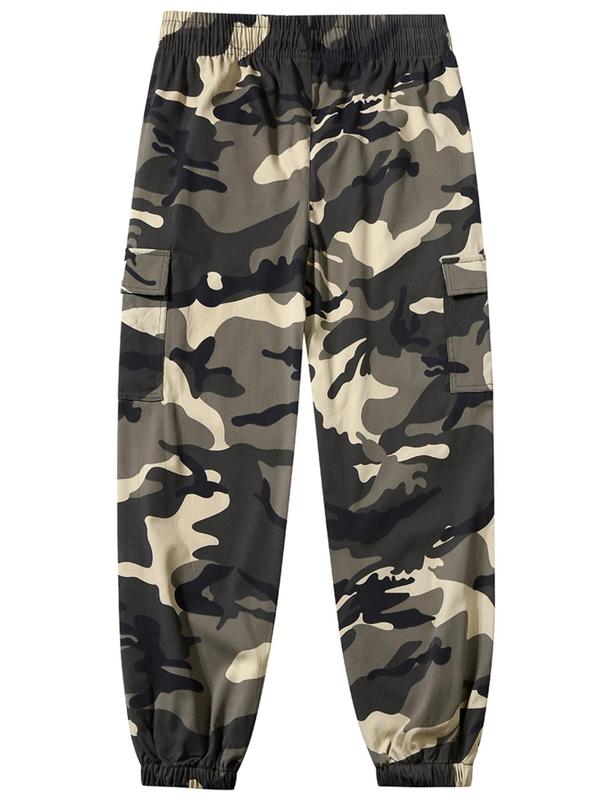 Men's High-End Luxury Camo Pants, Loose Fit, Elastic Waistband, Comfortable Sportswear, Perfect Gift, Outdoor & Dating, Christmas Essential