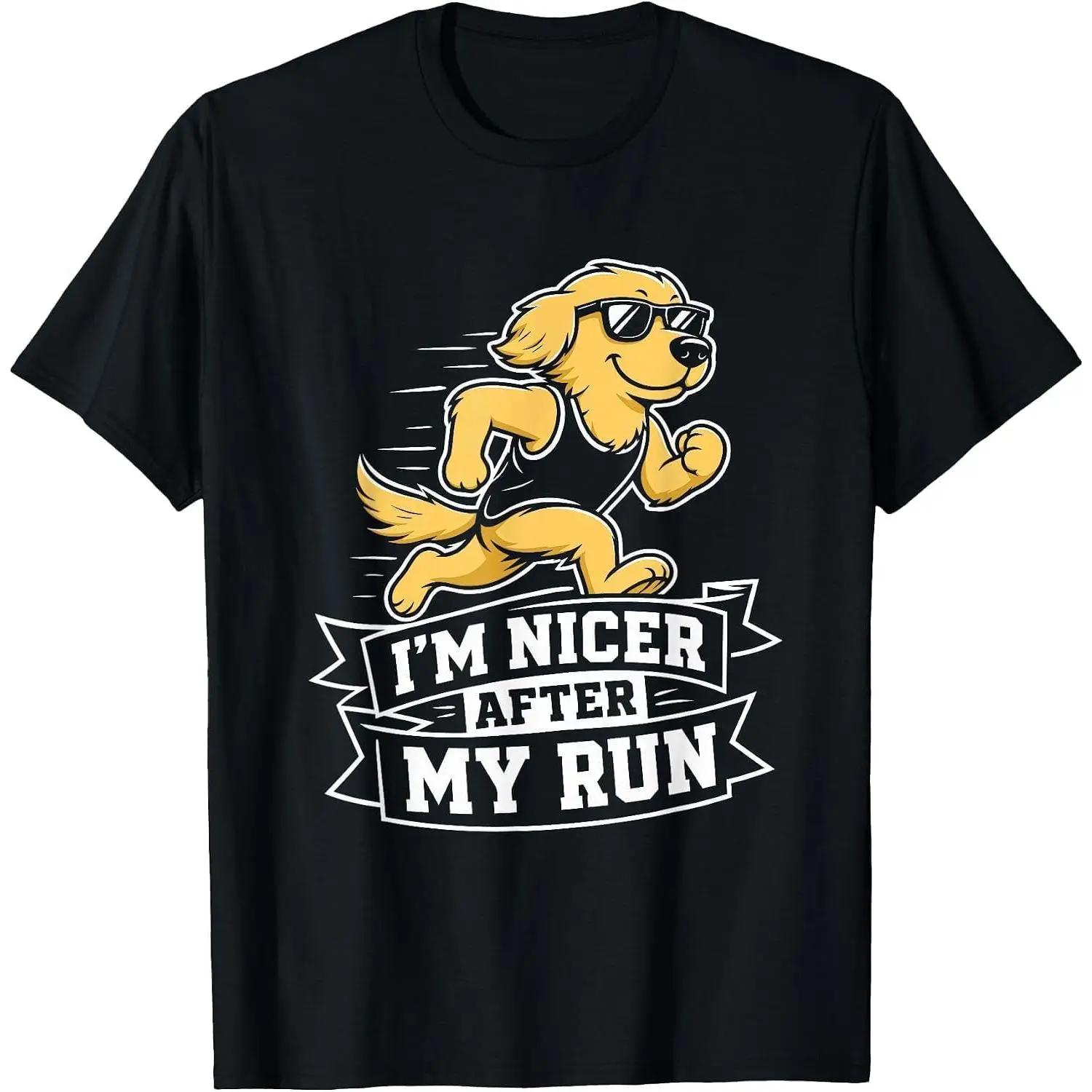 100%cotton Runner I'm Nicer After My Run Jogging Funny Marathon T-Shirt