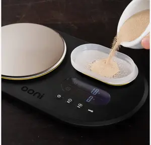 Ooni Dual Platform Digital Scales - Digital Baking Cooking Scales - Digital Kitchen Food Scales - LCD Display with Batteries - Ooni Pizza Oven Accessories