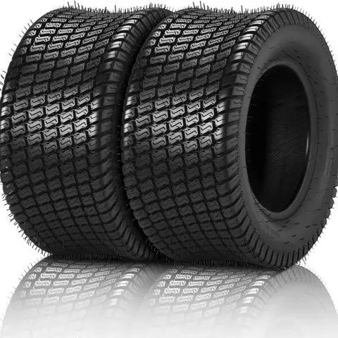 TUFFIOM 24x12.00-12 8PR Power Tubeless Turf Tires, Set of 2 Auto Replacement Tires for Lawn Mowers & Lawn & Garden Utility Vehicles