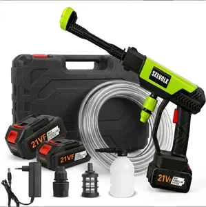 SEEVOLX 21V Cordless Pressure Washer, Portable Battery Powered High Power Cleaner for Car, Garden, Patio, Fence & Home Cleaning