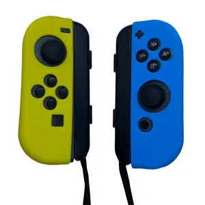 JenDore Blue & Yellow Silicone Protective Shell Controller Covers – Compatible with Nintendo Switch Joy-Con