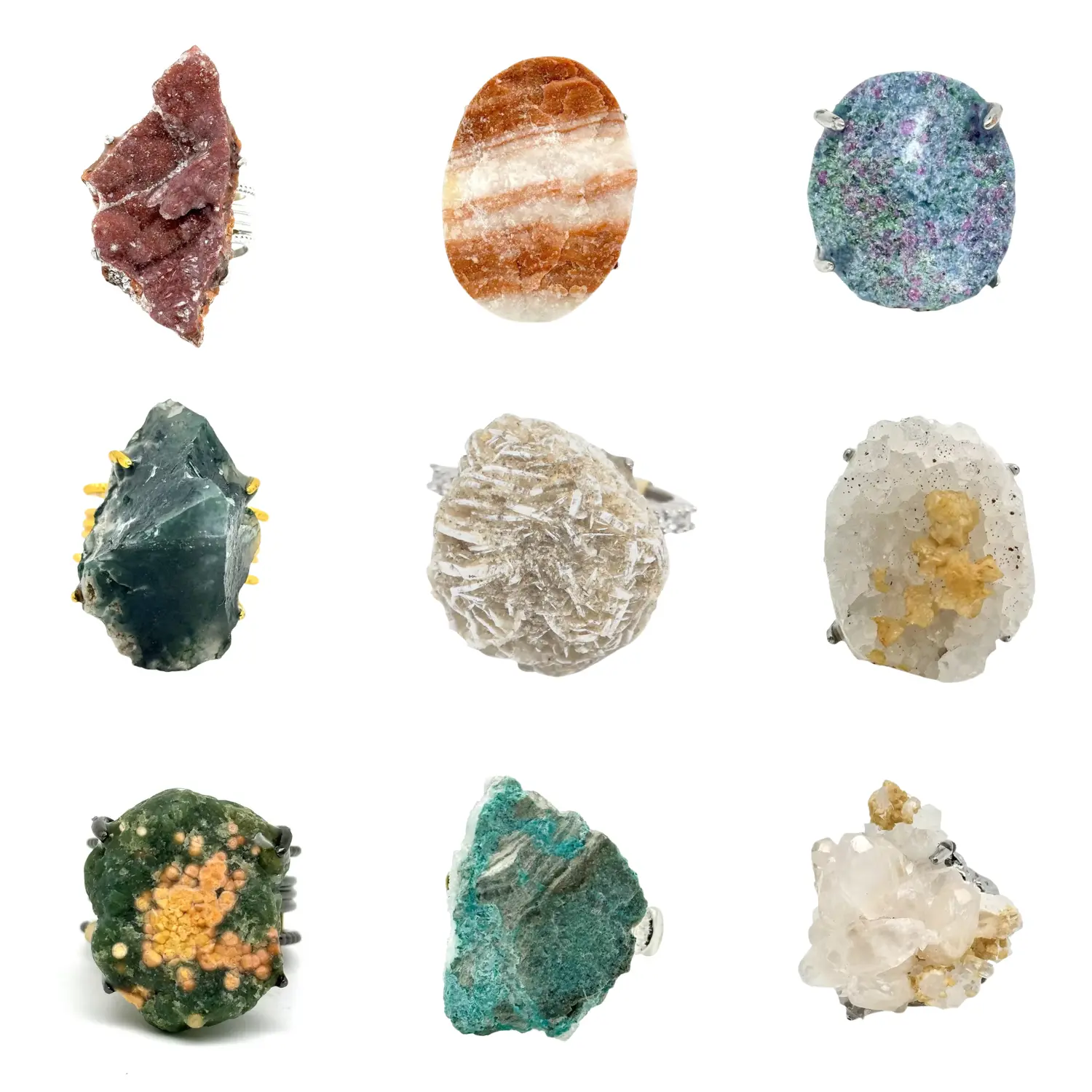 【No.335-343 Tray 20】Unique Handmade Crystal Ring 【No.335-343 Tray 20】Unique Handmade Crystal Ring