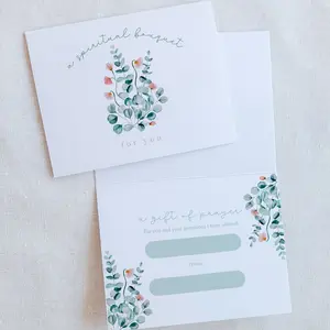 Spiritual Bouquet Greenery Prayer Card