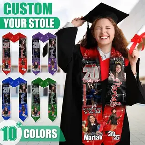 Personalized Graduation Stole, Custom Graduate Stoles 72in, Graduation Gift Idea, Grad Stole, Graduation Sash, Class Of 2025 Graduation Gift