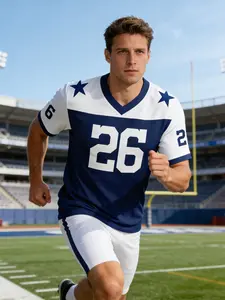 Dallas Cowboys Football Fan Short Sleeve Shirt, Size 26, American Football Sports Jersey, Perfect Gift, Geometric Design, Fitted Style, Football Jerseys