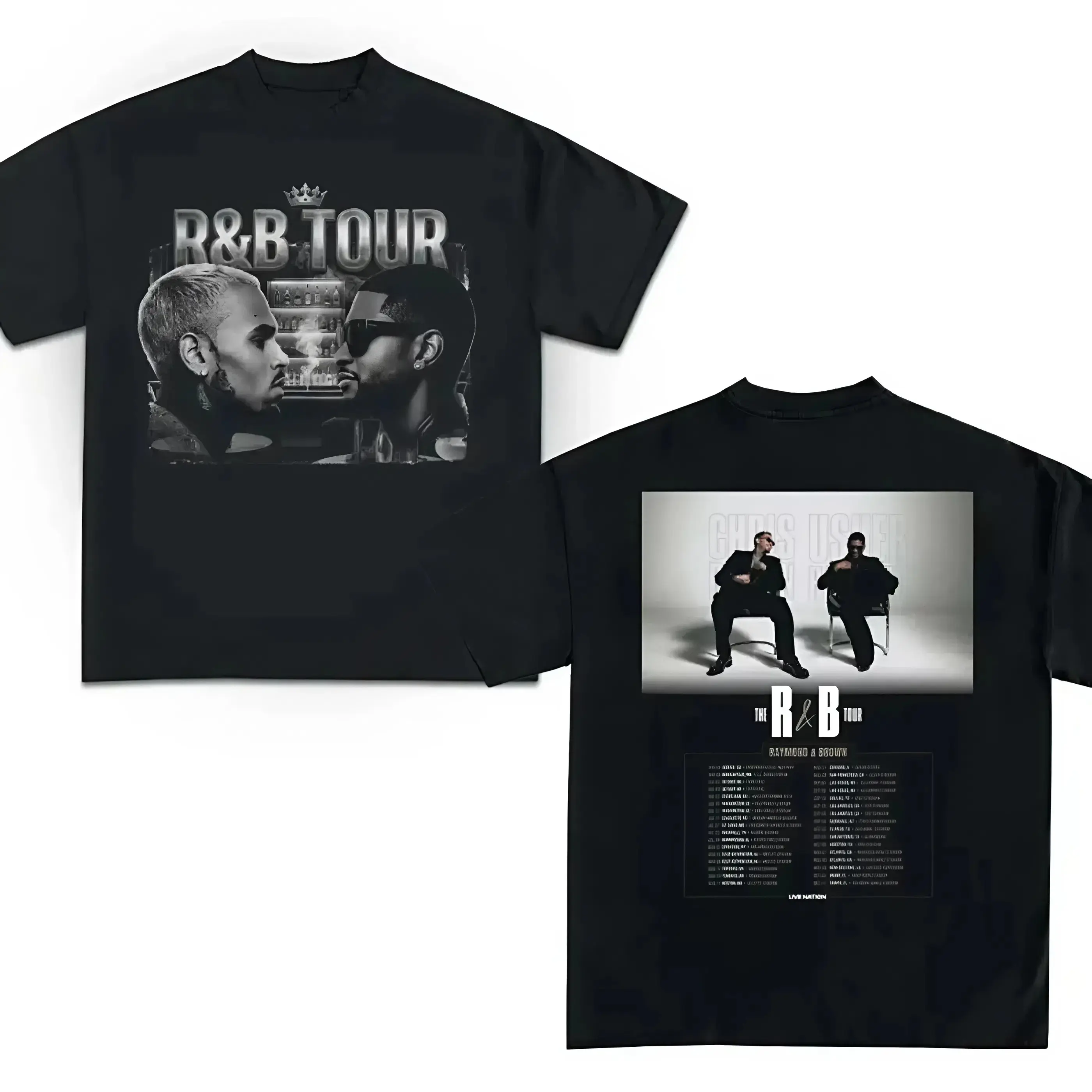 Youth and Adult Chris & Usher R&B Tour T-Shirt , music tour 2026, singer shirt, gift for fan, men shirt, Women tee