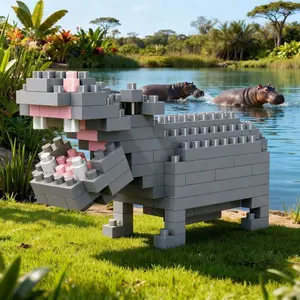 Wildlife Theme Micro Mini Blocks, Detailed DIY Toy, Various Animal Shapes, Ideal for Room Decor, Birthday, Holiday Gifts