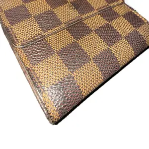 Pre-owned Coated Canvas Small Leather Goods PreOwned Louis Vuitton Damier Ebene Compact Wallet
