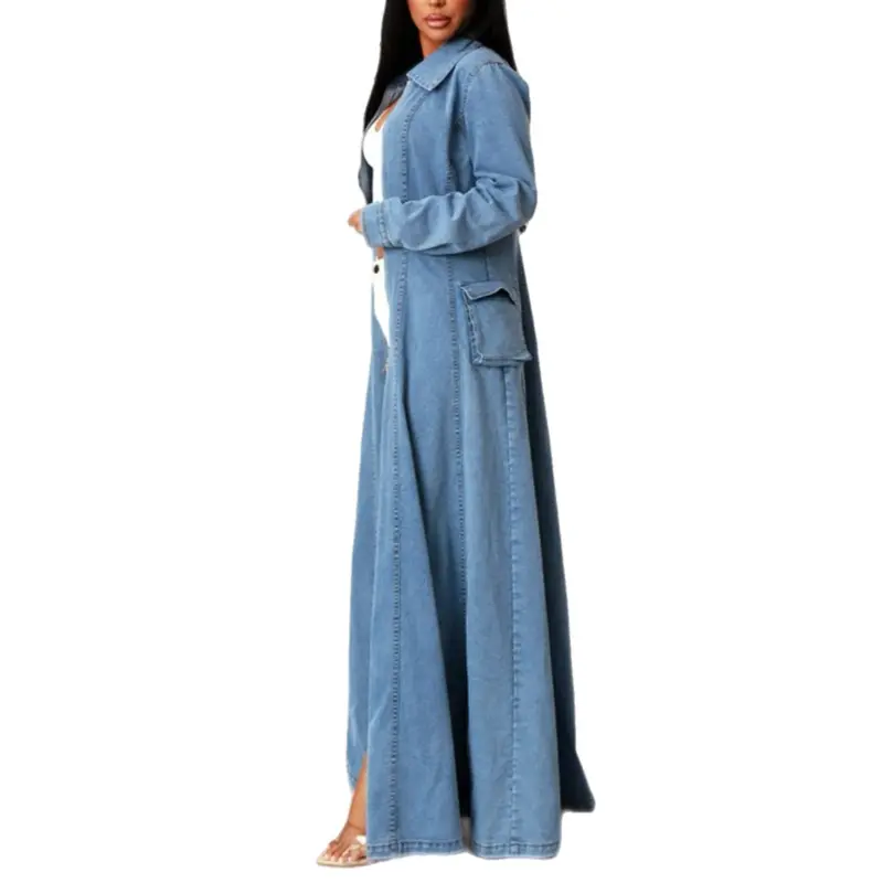 Denim Zipper Front Denim Long Coat or Maxi Dress - Womenswear - TikTok Shop Denim Zipper Front Denim Long Coat or Maxi Dress - Womenswear - TikTok Shop