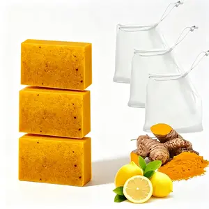 Lemon Turmeric Kojic Acid Soap - Gentle Dark Spot Remover & Acne Facial Cleanser, Face Skincare for Radiant Comfort