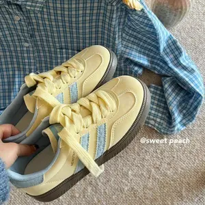 Women'sWhiteThick-SoledSneakers2025SpringRetroTrainingVersatileLow-TrendingShoes