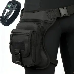 Men's Tactical Outdoor Multifunctional Leg Bag, Motorcycle Riding Thigh Pack, Portable Tactical Waist Belt, Adjustable Cross-Leg Strap, Durable Backpack, Adjustable Waistband Bag, Waist Packs