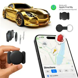 2PCS Bluetooth Luggage Tracker Works with Find My APP , Keys Finder and Item Locator for Luggage, Backpack, Suitcases, Replaceable Battery (Black)，Air Tag-1 Pack Magnetic Water Proof GPS Recording Remote Smart Tracking Phone Device