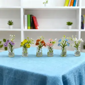 5 Piece Set Luminous Glow In The Dark Resin Flower Vase Miniature DIY Car Dashboard Decor, Creative Christmas Gift, Student Reward Present, Home Decor, Home Decor Ornaments