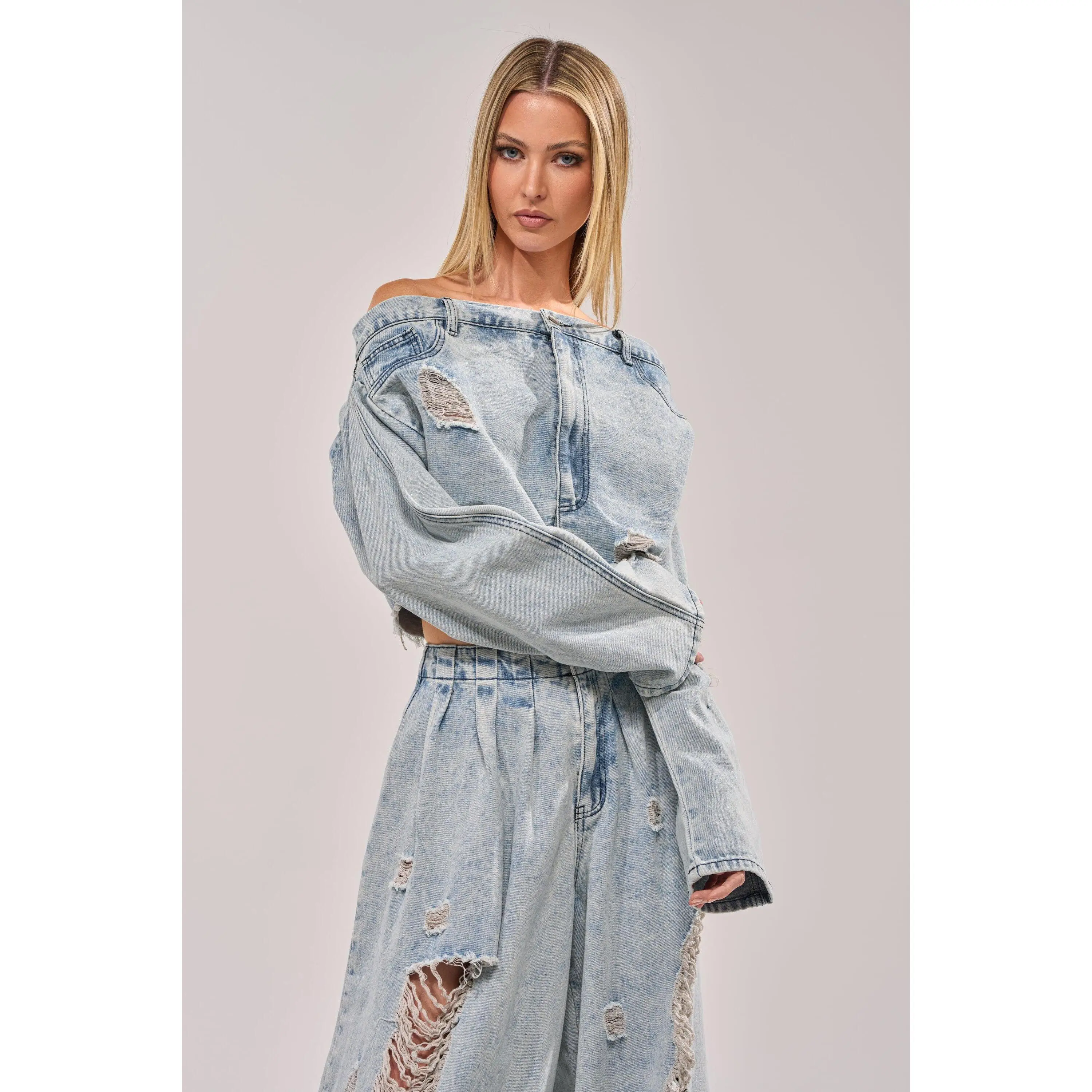 CAMILLE DENIM BLOUSE