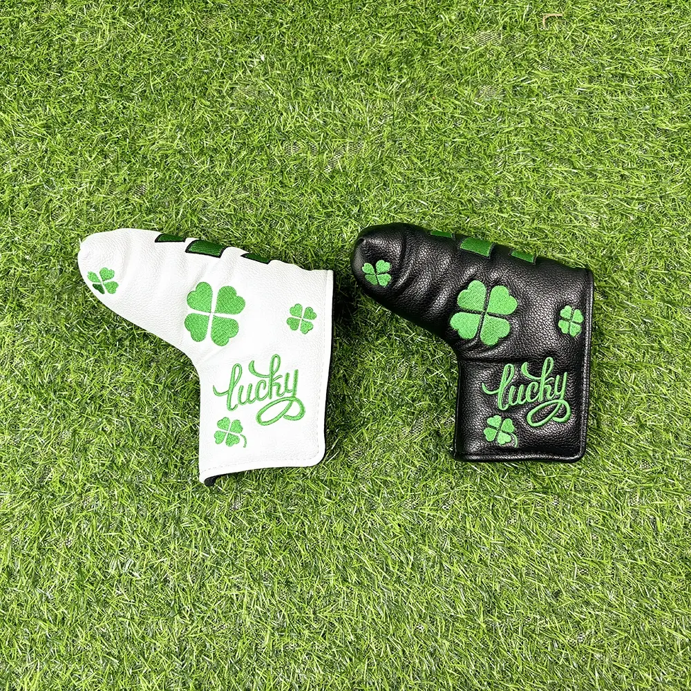 Durable PU Ultra Soft Embroidered Golf Club Cover, Golf Accessory, L-Shaped Waterproof Magic Buckle Closure, Wear-Resistant Club Cover for Golfers