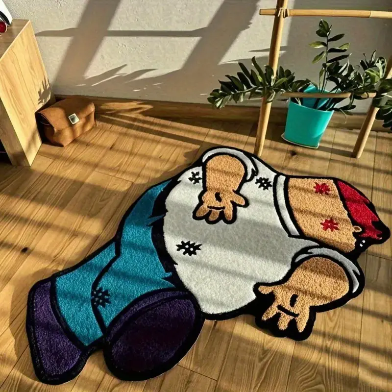 Creative Cartoon Peter Decorative Carpet, Soft Plush Rug for Living Room Bedroom, Trendy Home Decoration, Comfortable Floor Mat, Contemporary Rugs, Cartoon Pattern Rug, Soft Fluffy Rugs