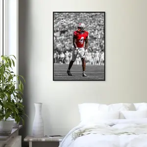 Jeremiah Smith Wall Art Football Print  Sports Poster  Man Cave Decor  Football Gift. NO FRAMED