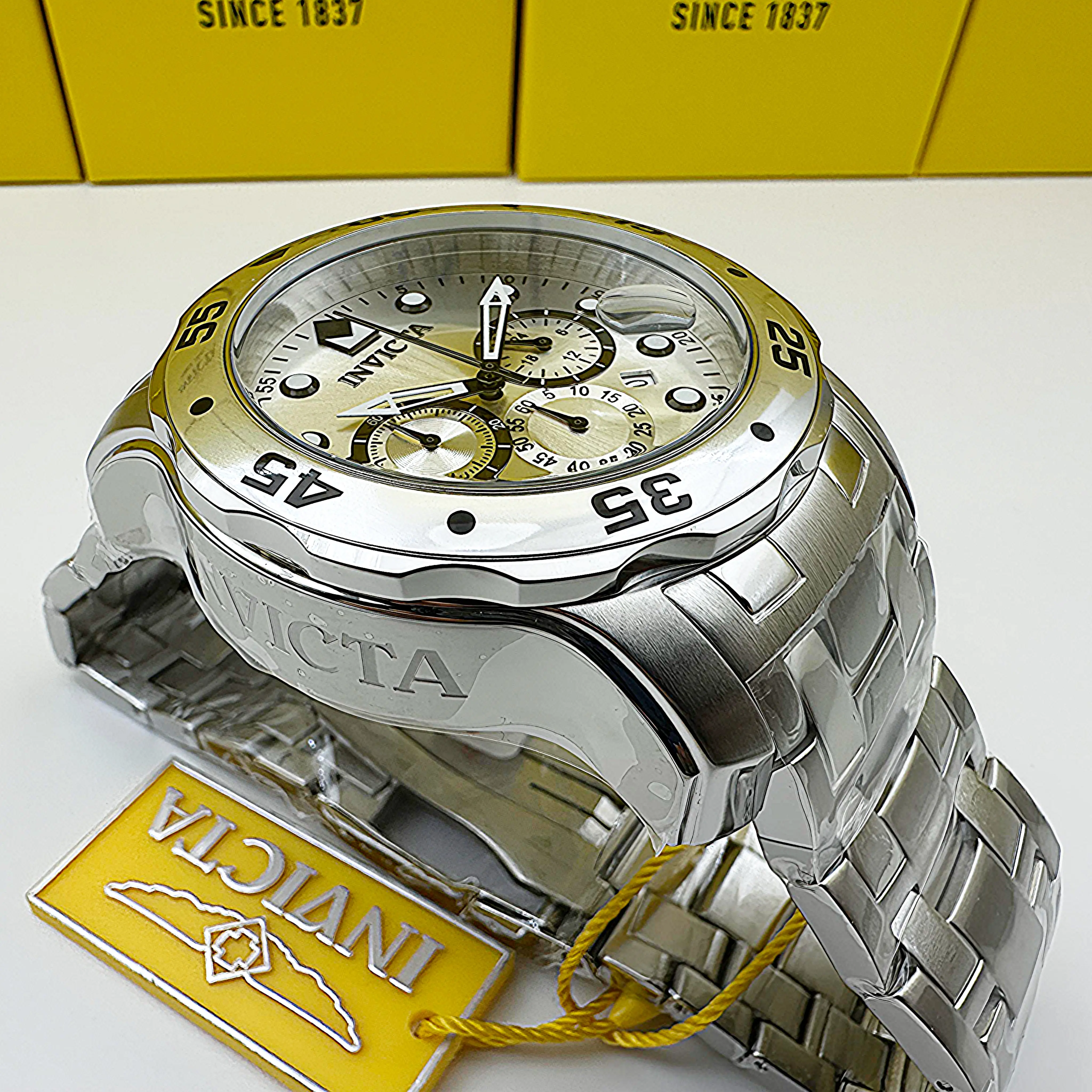 Invicta Pro Diver Men's 43mm Stainless Steel Watch – Black Dial