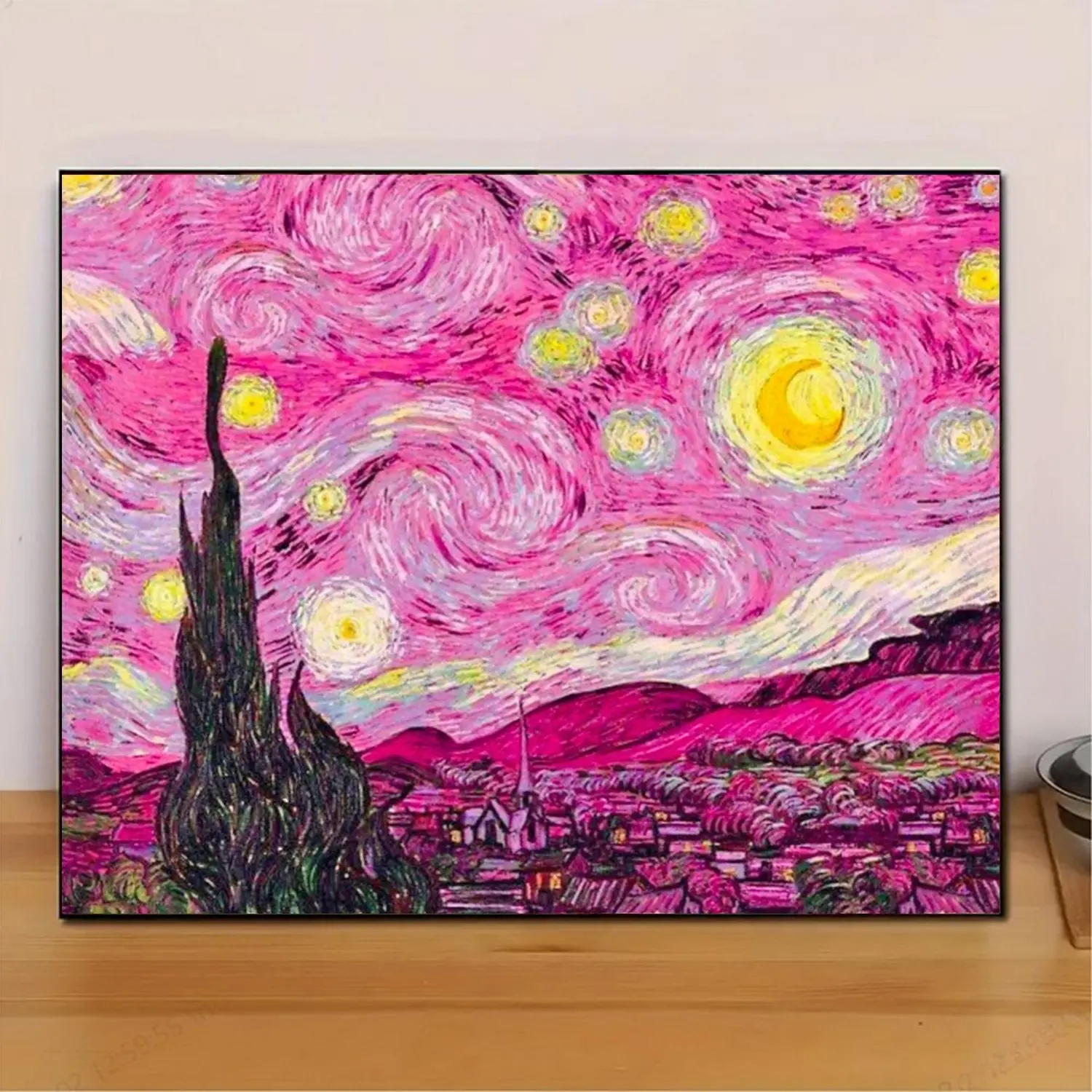 DIY 5D Diamond Painting Kit Van Gogh Starry Night Pattern, Full Drill Canvas with Tools, Relaxing Craft Gift, Wall Decor Ideal Choice, Mind Relaxation, Diamond Art Tools, Diy Craft Supplies