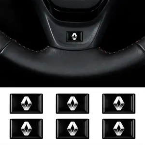 10pcs 3D Epoxy Car Stickers Emblem Badge, Decorative Decal for Renault 4 Megane 2 3 4 Duster Captur Logan Laguna Accessories