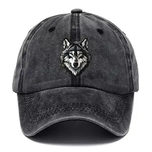 Wolf Head Design Baseball Cap, Stylish Wolf Ear Design, Breathable and Comfortable with Adjustable Drawstring, Available in Multiple Colors, Perfect for Outdoor Casual Wear or as a Birthday Party Accessory, Made from Textile Material Unisex Soft Crown