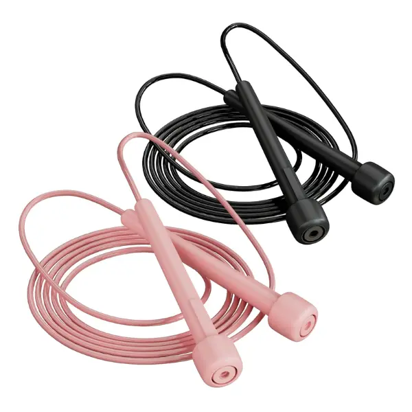 2 Pack Jump Rope for Fitness, Speed Rope Skipping Rope for Men and Women, Jumping Rope for Workout, Tangle-Free PVC Long Jump Rope Set, Adjustable Exercise Jumping Rope Boxing for Adult