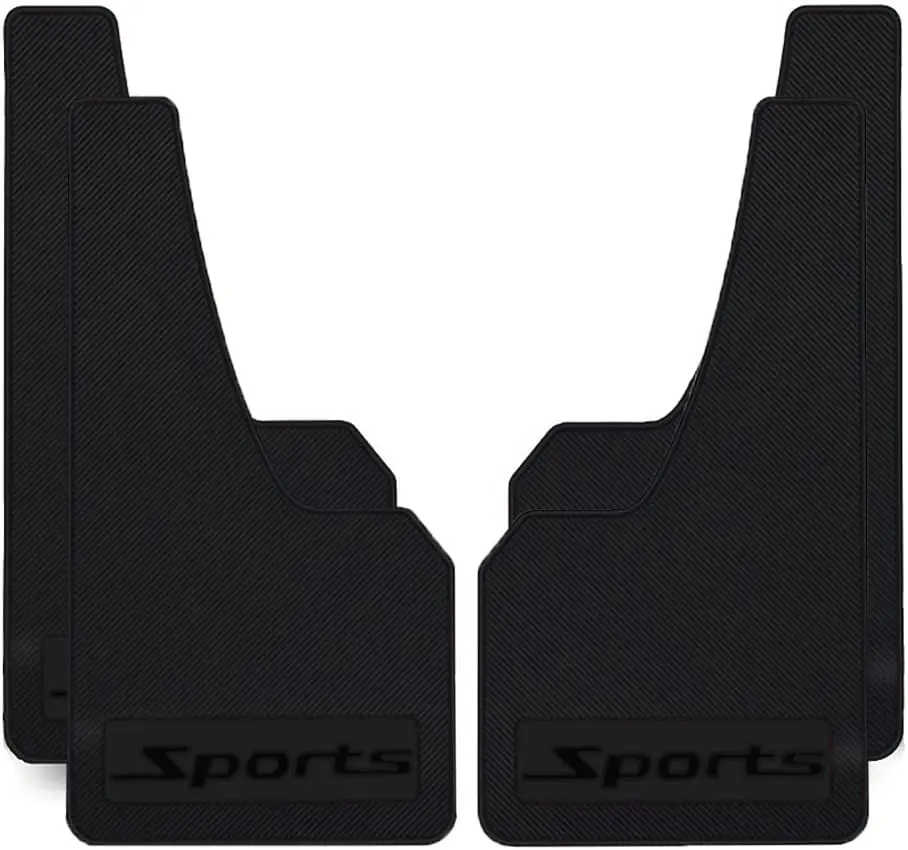 4 count Universal  Mud Flaps Rubber Mudguard Splash Guards Rubber Mudguard for Universal  Mud Flaps Guards Splash Front Or Rear GuardsBlack