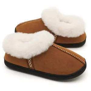 Women's slippers Women's fluffy slippers Men's slippers Memory cotton plus fluffy Comfortable non-slip warm fluffy slippers Indoor outdoor winter slippers