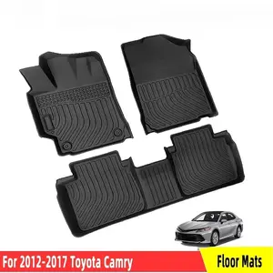 Floor Mats Cargo Liners for 2012-2017 Toyota Camry All-Weather TPE Odorless 3pcs