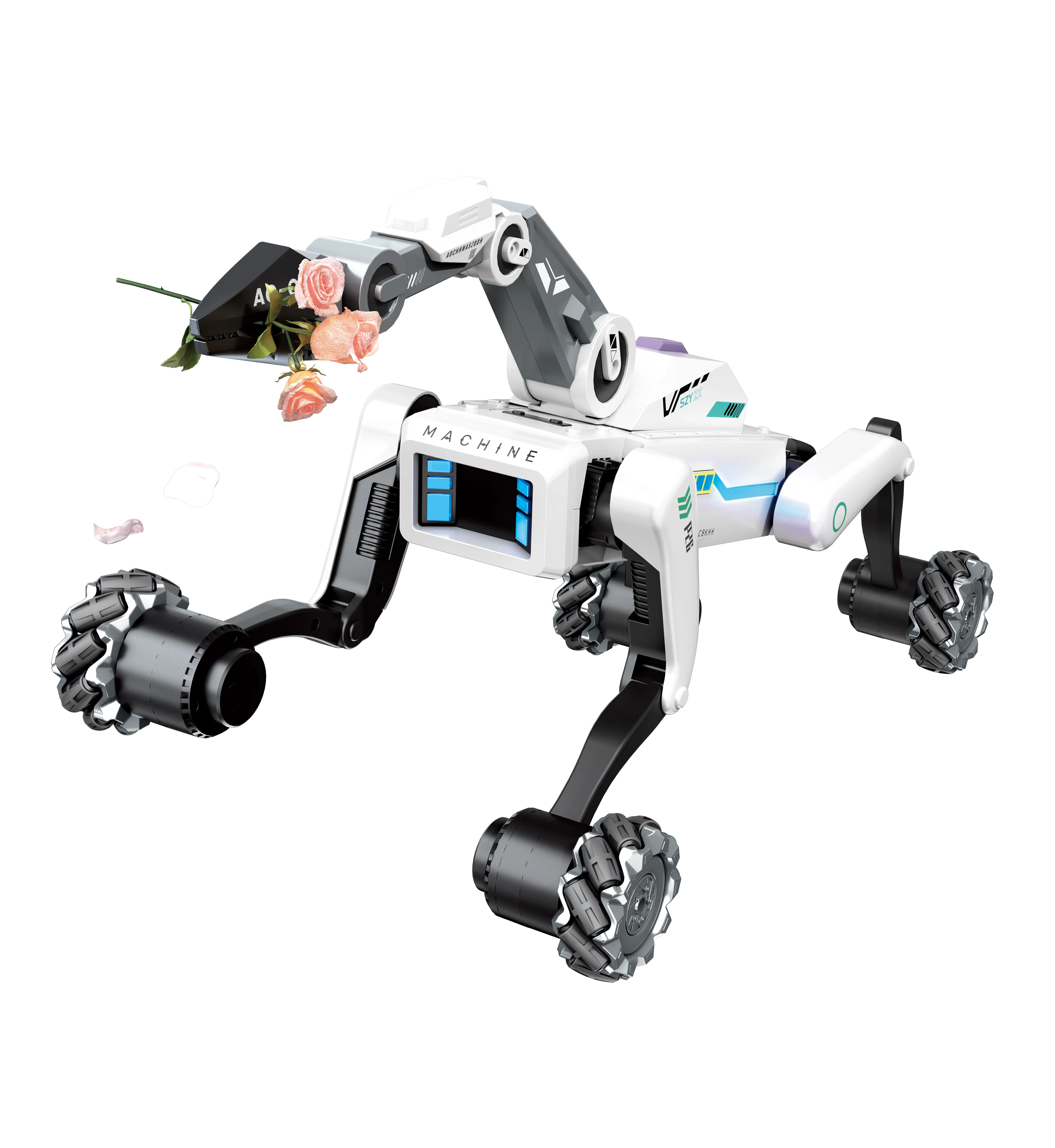 Akeleo Smart Remote-Controlled Robot Dog Supports voice remote control programming features 30 Bionic Movements Rechargeable battery,All-Terrain Stunt Pet for Kids,Boy Girl Toy Gifts