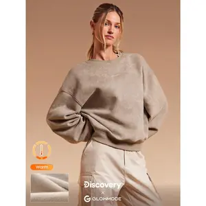 GLOWMODE X Discovery Everyday Fleece Cozy Soft Lightweight Warm Tie-Dye Loose-Fit Pullover Sweatshirt Autumn Winter Outdoor Hiking Jogging Daily Active Wear