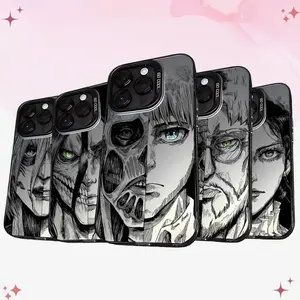 Attack on Titan Anime Phone Case – Levi Eren Mikasa Cover Compatible with iPhone X, 11, 12, 13, 14, 15, 16, 17 Plus Pro Promax & SS Galaxy S21-25 Series