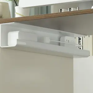 Under Desk Cable Organizer, Wire Management Tray for Computer Tables, No-Drill Cord Holder, Space-Saving Solution for Home Office, Desk Tidy