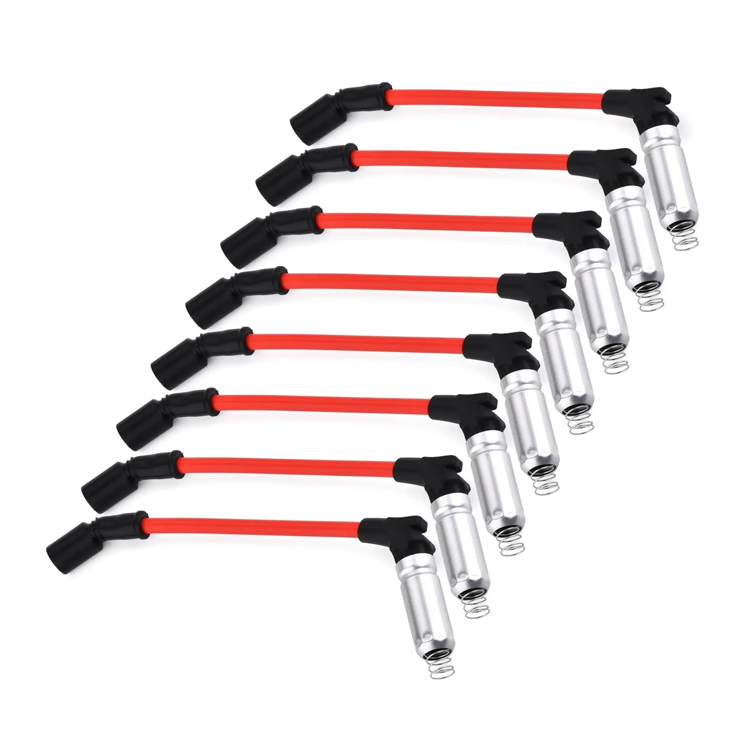 High Performance Spark Plug Ignition Wires 8Pcs（4.8L 5.3L 6.0L 6.2L 6.6L 7.0L Compatible with Chevy Suburban Silverado Yukon Tahoe Avalanche GMC Sierra V8 Replace 48322R M8-48322