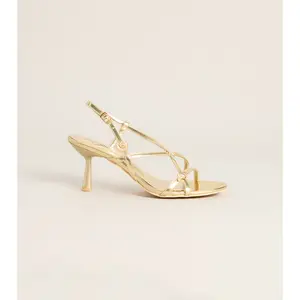 On Vacay Sea Shell Charm Metallic Heels