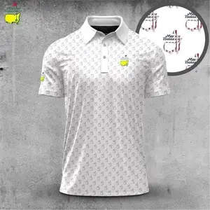 America Masters Pattern 2026 Golf Polo Shirt for Men | Patriotic Tournament Style Polo