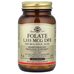 Solgar Folate, 1,333 mcg DFE, 250 Tablets Solgar Folate, 1,333 mcg DFE, 250 Tablets