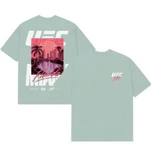 Mens Green UFC 314 Deco Shirt, Fight Night Graphic Tee, Ultimate Fighting Championship Fan Shirt, Official MMA Event Apparel U5422