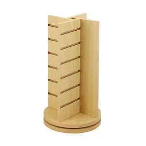 212 MAIN 4-Way Countertop Spinner Maple Wood File Tray - Multi-Grid Organizer, Work Desk Accessory for Motorcycle Boxes and Cases Organization, Multi Grids Organizer