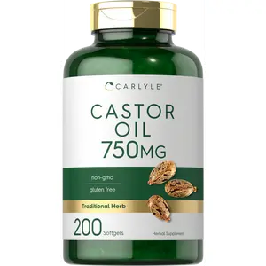 Carlyle Castor Oil 750mg | 200 Softgels | Traditional Herb | Non-GMO, Gluten Free Supplement