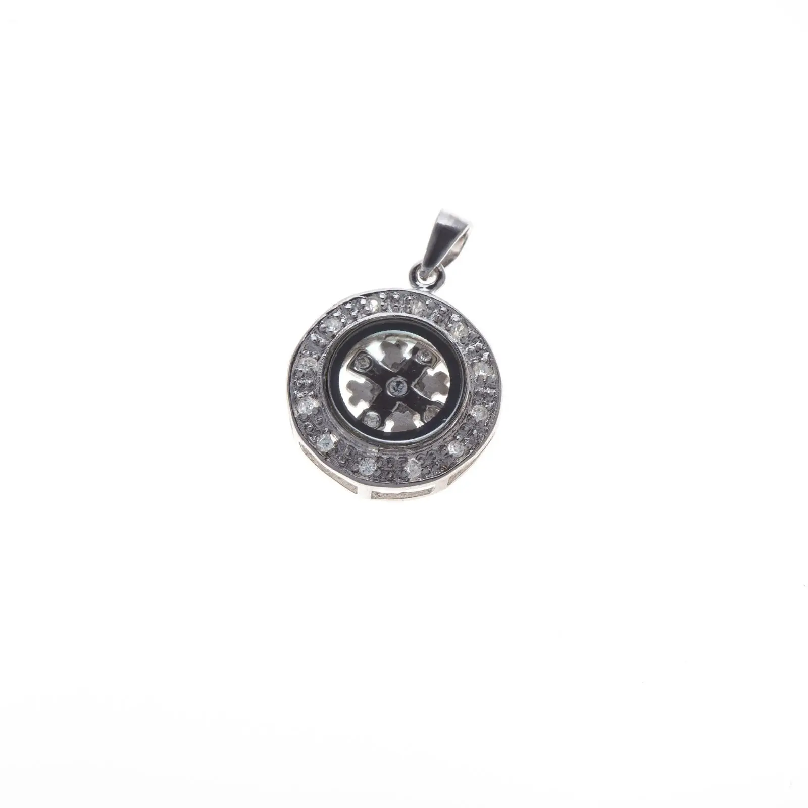 Rotating Jerusalem Cross Pendant Necklace