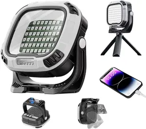 Outdoor strong work light ,camping inspection Flashlight, usb charging portable led magnet lighting for patrol work and hiking